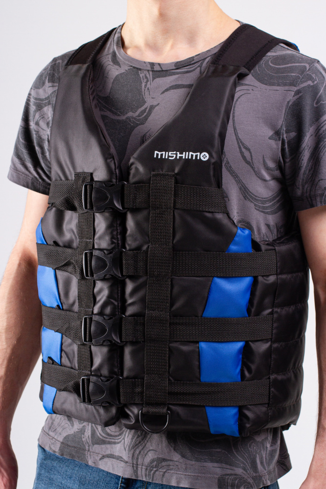 Жилет спасательный MISHIMO PRO Премиум качества Черно-синий в Химках