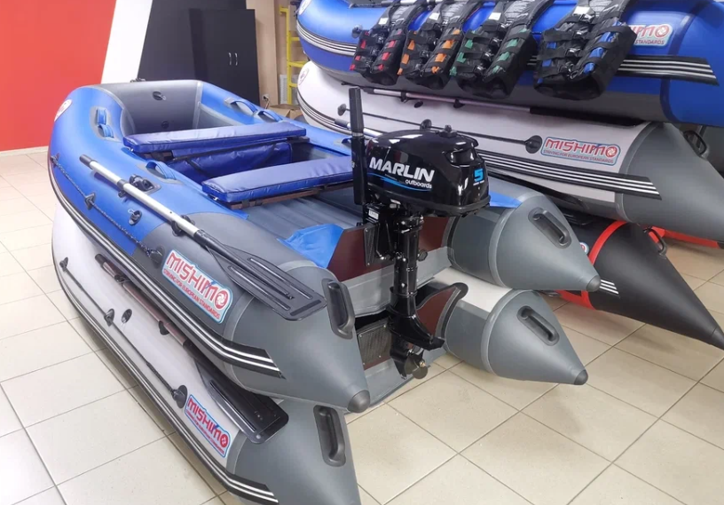 КОМПЛЕКТ ЛОДКА MISHIMO LITE 315 + МОТОР 5л.с в Химках