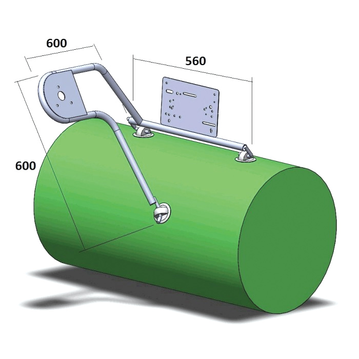 Стойка рулевая с креплением на баллон надувной лодки 25мм в Химках