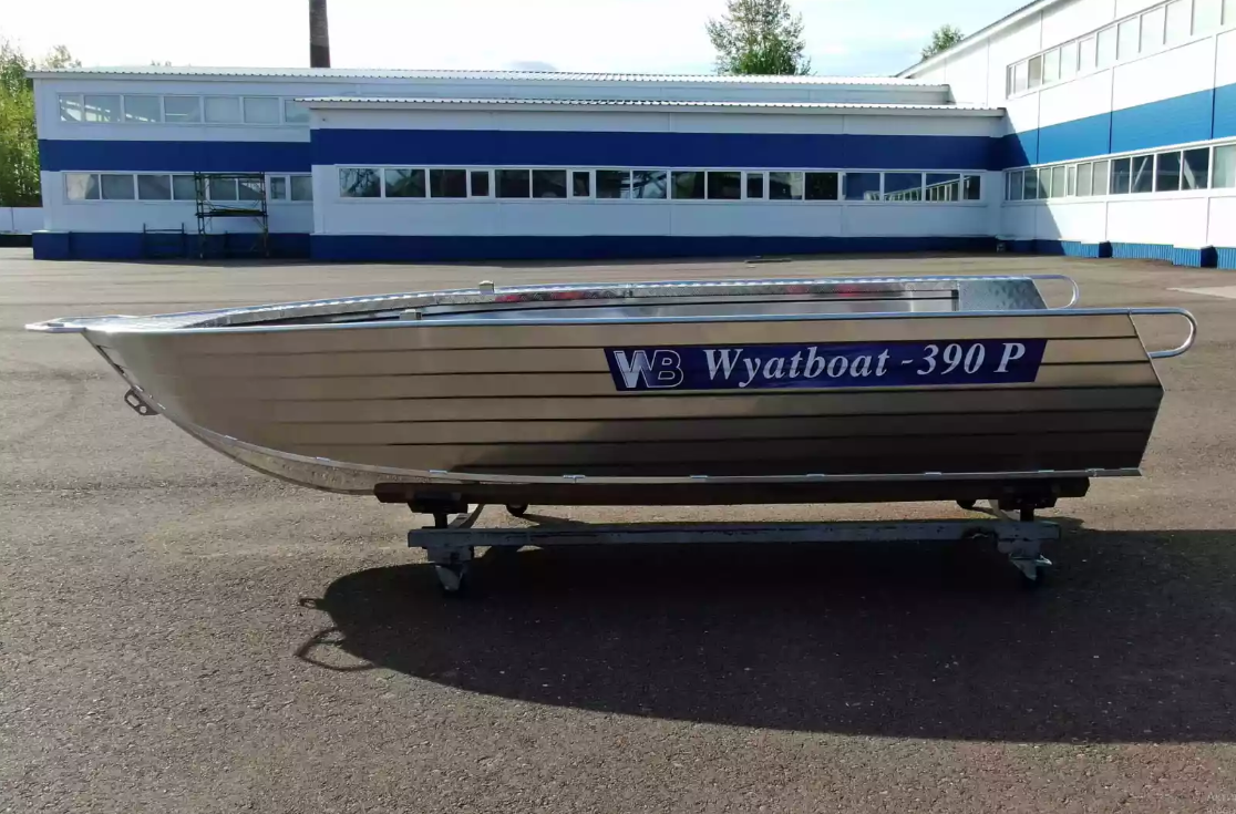 Алюминиевая лодка Wyatboat-390РМ увеличенный борт в Химках