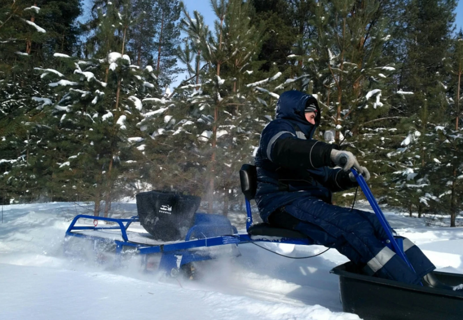 Мотобуксировщик толкач Альбатрос-XL8 с модулем. С фарой, тележки в Химках