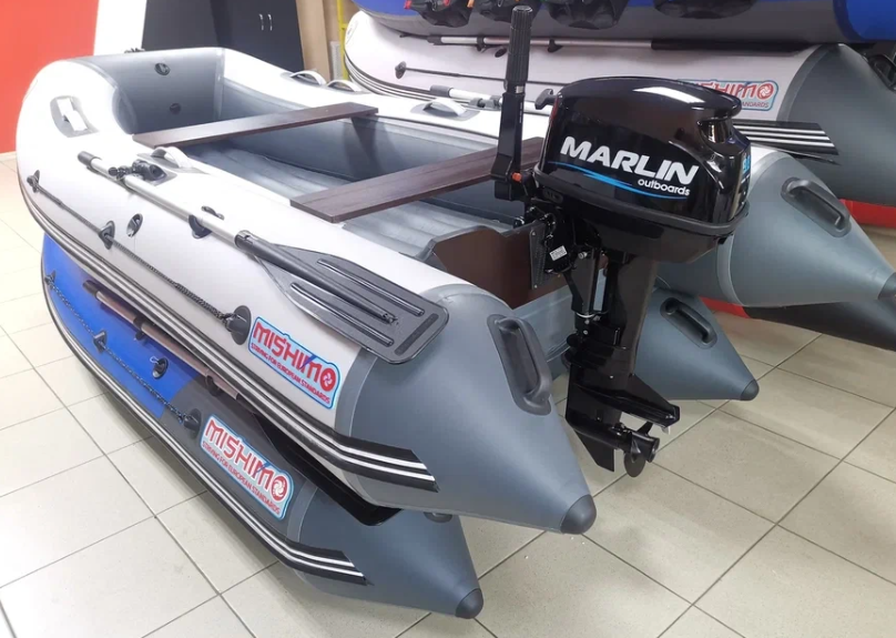 КОМПЛЕКТ ЛОДКА MISHIMO LITE 350 + МОТОР 9,8 Л.С. в Химках