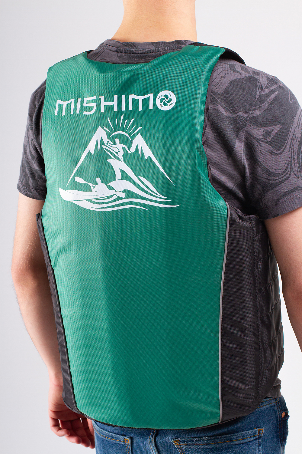 Жилет спасательный MISHIMO PRO Премиум качества Черно-зеленый в Химках