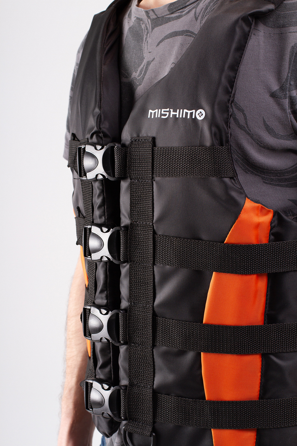 Жилет спасательный MISHIMO PRO Премиум качества Черно-оранжевый в Химках